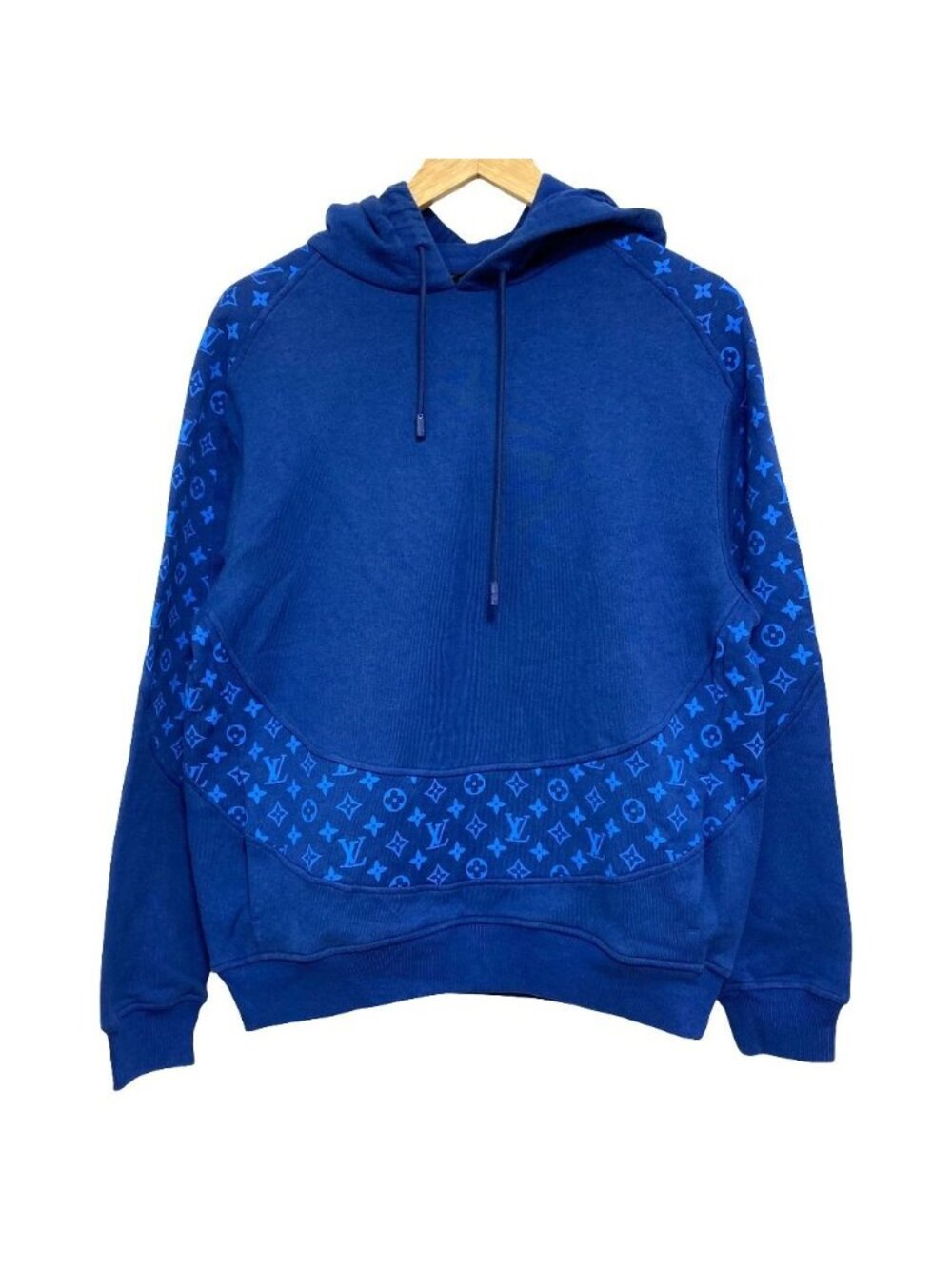 Louis Vuitton Monogram Circle Cut Hoodie Blue S